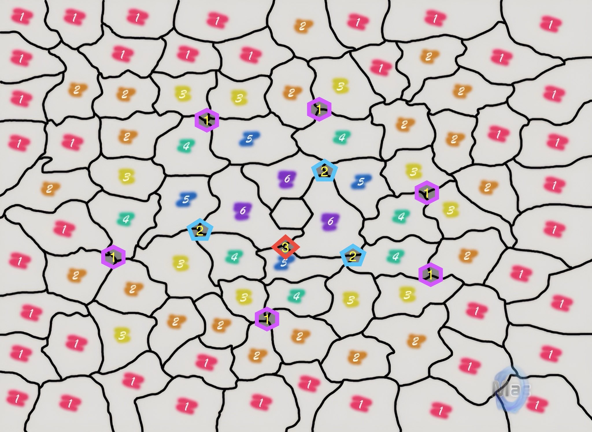 LastZ alliance map with numbered territories